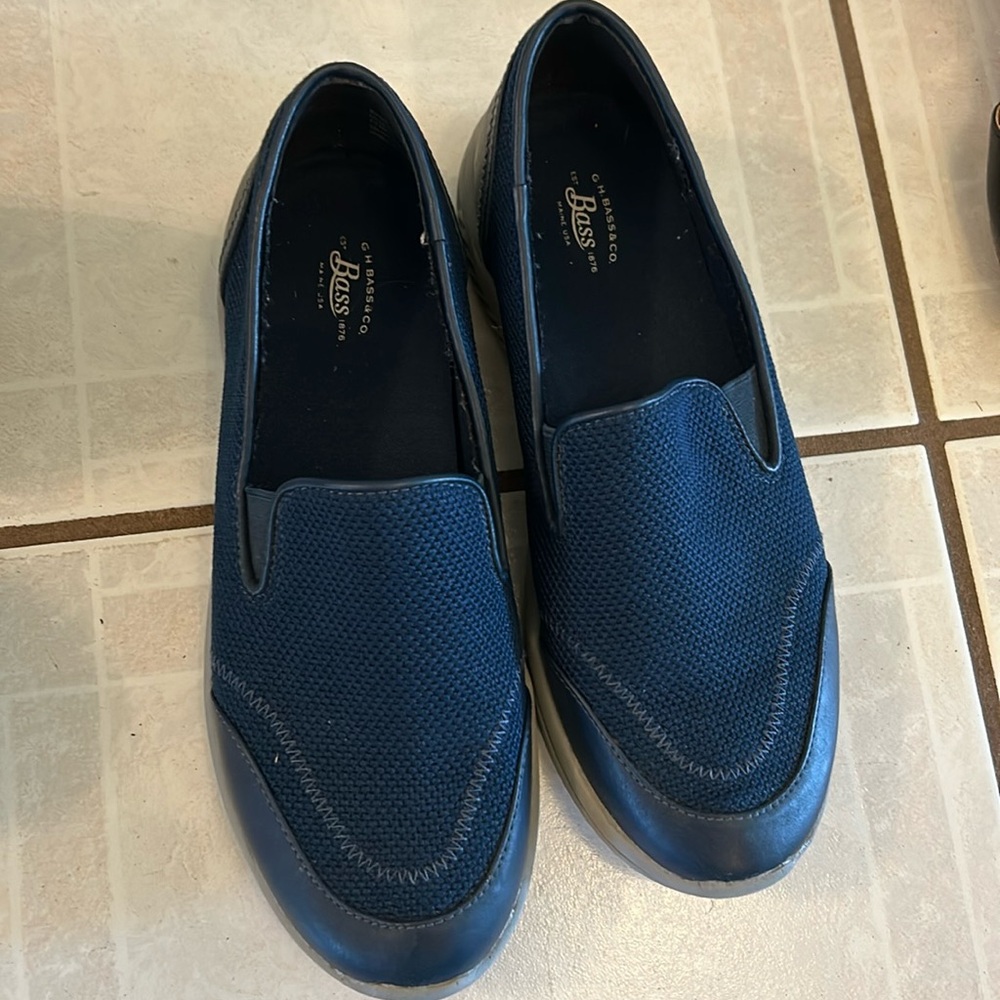 Blue slip in casual loafer